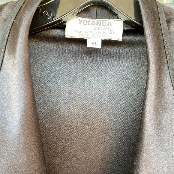 Yolanda Lorente Handpainted Black Stained Glass Jacket - Picture 11 of 11